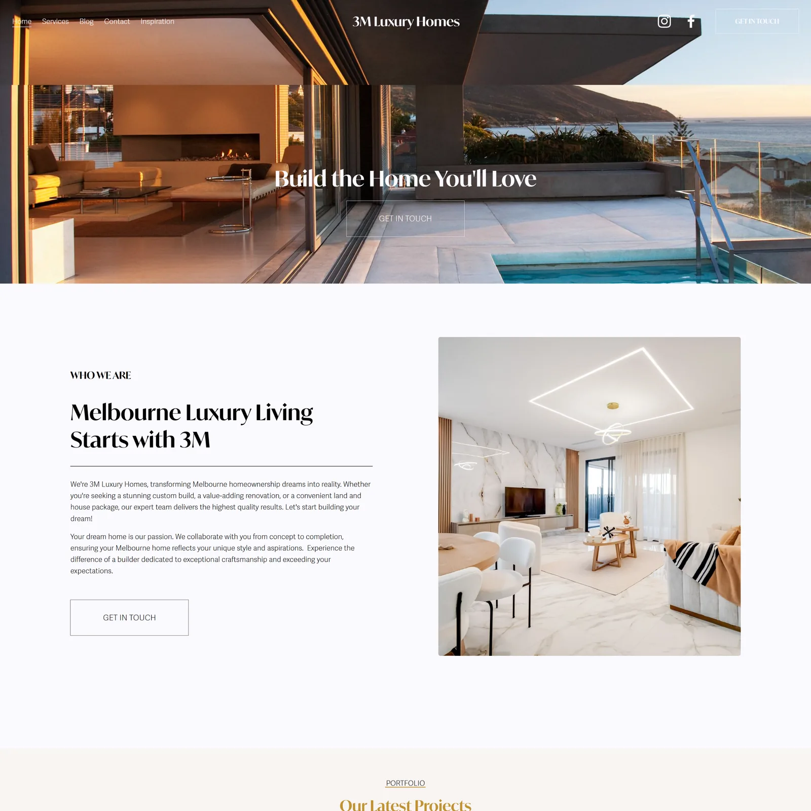 3M Luxury Homes website screenshot